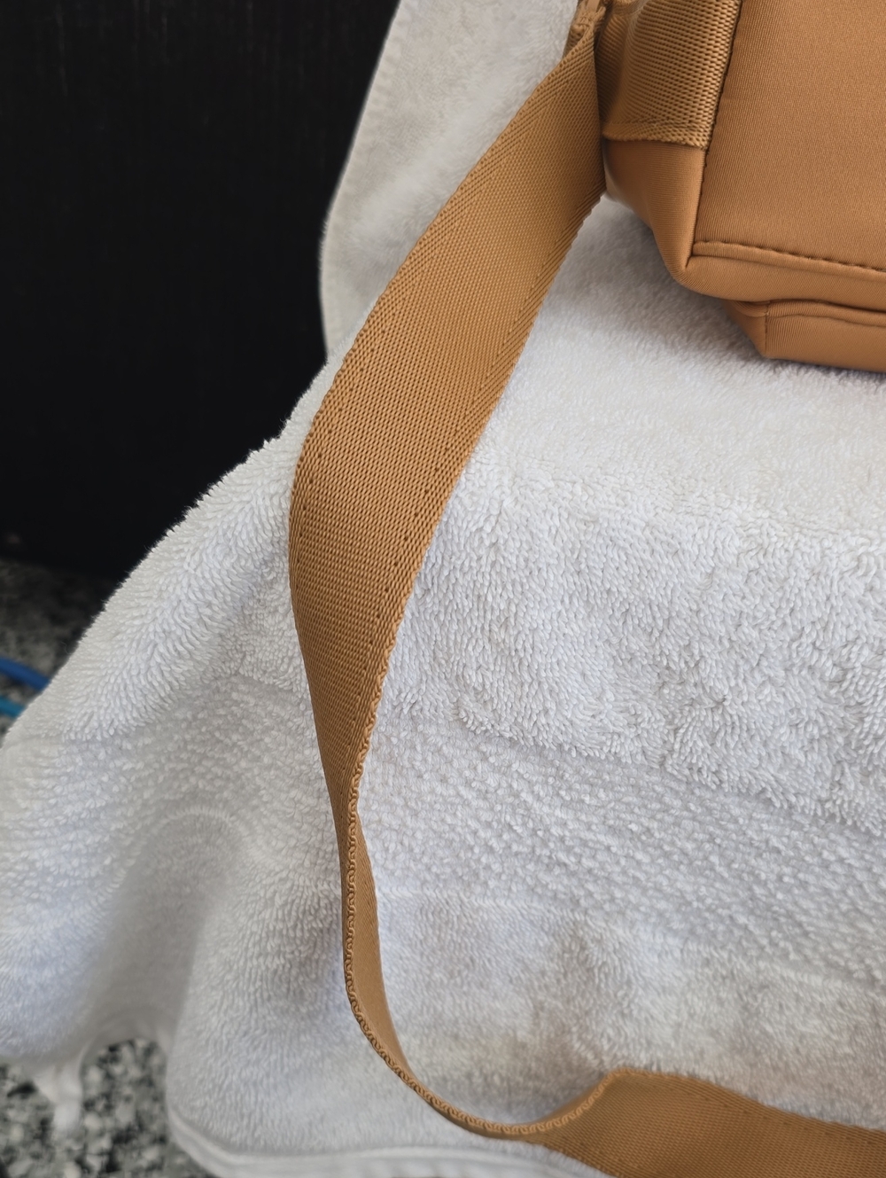 Dagne Dover Caramel Tan Crossbody Bag with Adjustable Strap - Picture 8 of 11